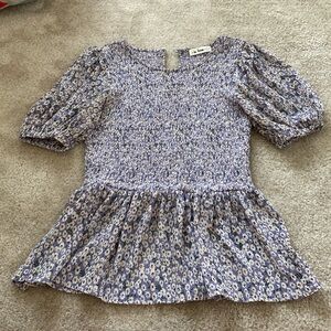 Floral smocked top
